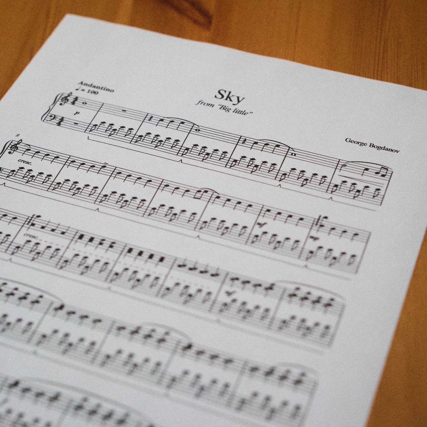 Sky - PDF Piano Sheet Music