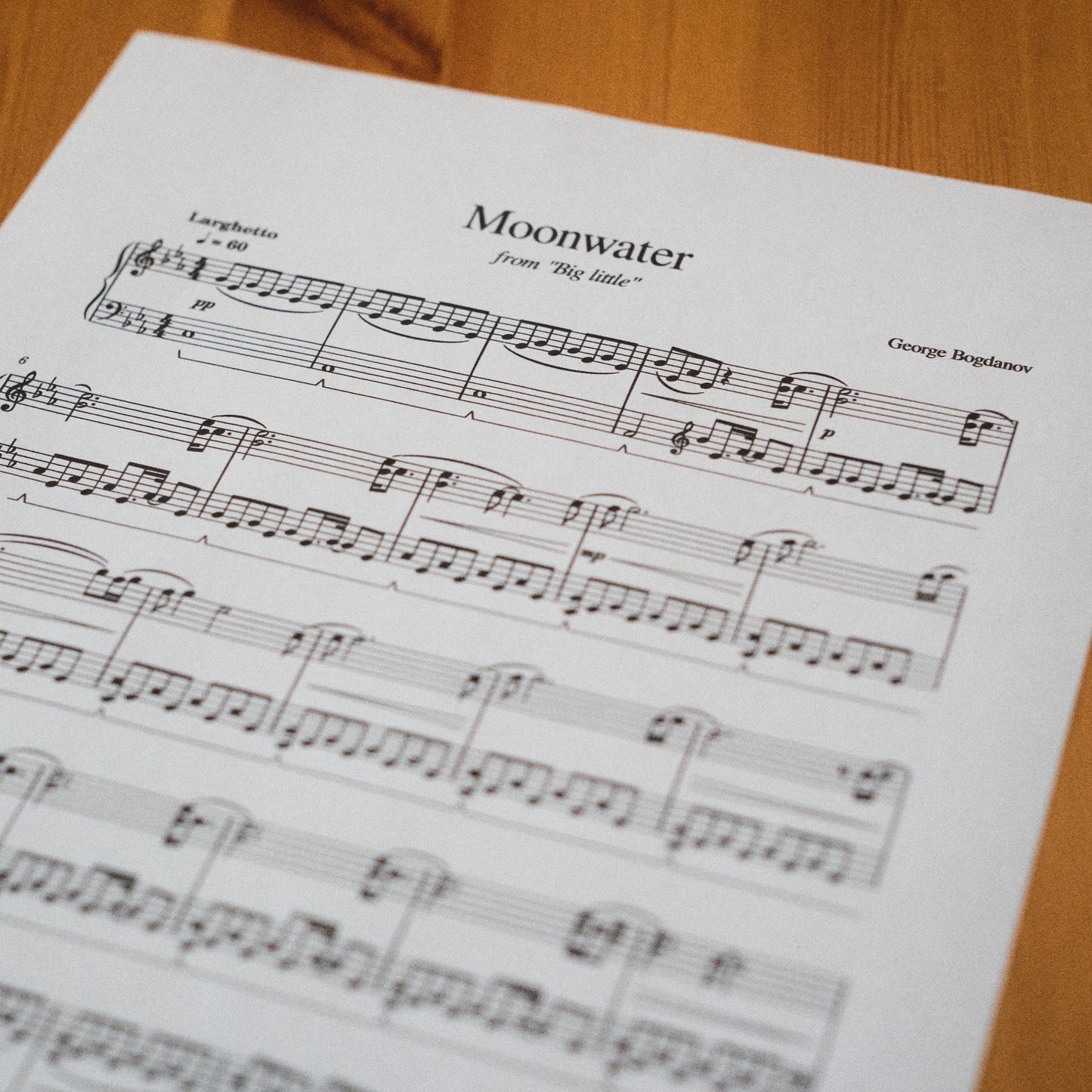 Moonwater - PDF Piano Sheet Music
