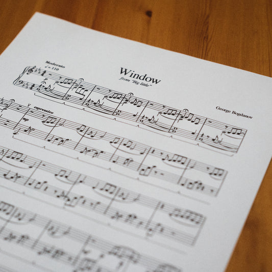 Window - PDF Piano Sheet Music
